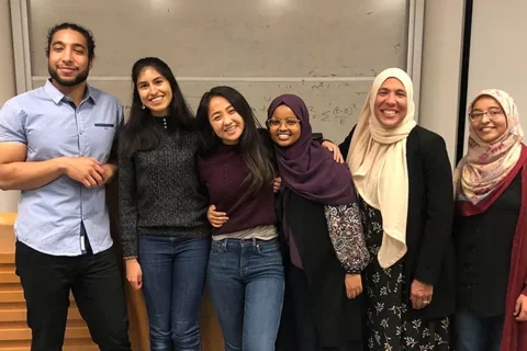 Group of Muslim students