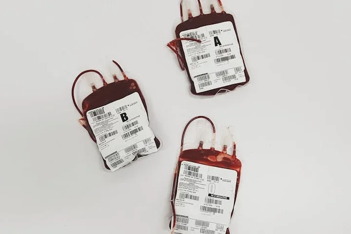 3 blood transfusion bags