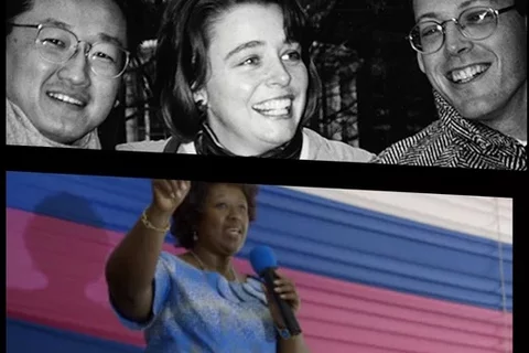 screen shots from the Bending the Arc documentary