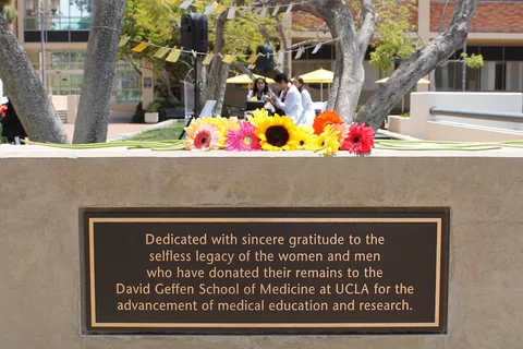 Plaque on Switzer Plaza 